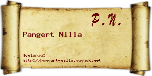 Pangert Nilla névjegykártya